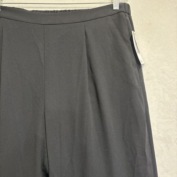 Nordstrom Rack Women's Wide Leg Pleated Front Elastic Waist Pants NWT Black XL - Picture 3 of 15